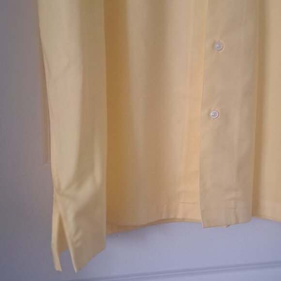 DANIEL CREMIEUX Shirt Short-Sleeve Button Front Collared Casual Yellow Mens XL - Picture 4 of 13